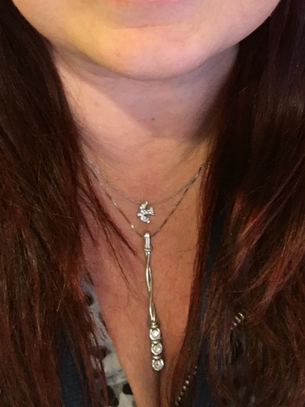 14k White Gold and Diamond Pendant - Beautiful, weighted piece ! One of a kind!